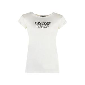 톰포드 반팔 티셔츠 TSJ559FAX835 XAWLB Ivory