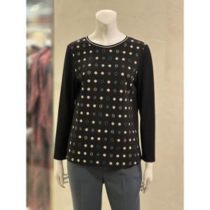 벨리시앙 세이브존01 글리터 도트 배색 블라우스 BL4323