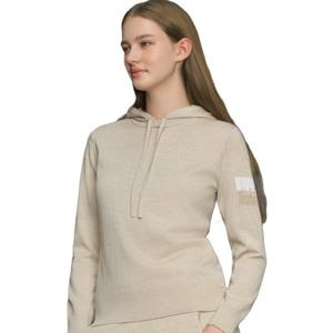 [헤지스골프] 베이지 여성 홑겹 울 후디 니트HWSW5D712I1