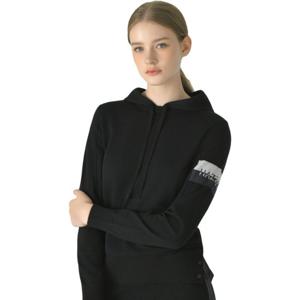 [헤지스골프] 블랙 여성 홑겹 울 후디 니트HWSW5D712BK