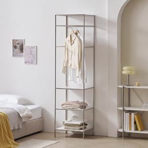 N1658 모듈 3단 선반 오픈행거 옷장 490