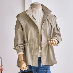 [한정수량] [커스텀에이블] 세일러 카라후드 집업 스냅버튼 점퍼_T2509JP010C