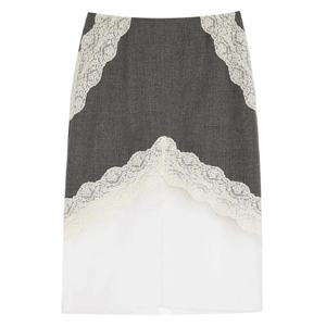질샌더 레이스 트리밍 레이어드 스커트 J03MA0257J41557