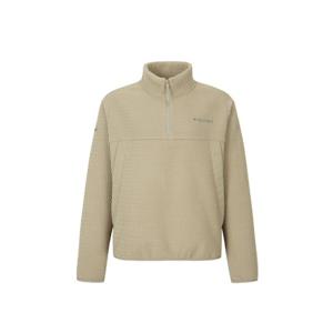 디스커버리 2025F W 겨울  여성 자가드 플리스 반집업 티셔츠