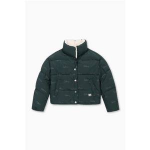 [베네통 키즈] 자수 웰론 패딩 점퍼 QAPD02561DE_다크그린