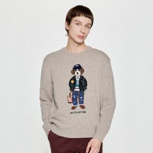 헤지스  25FW  남성 슬론 레인저 해리 인타샤 라운드 니트 HZSW5D751I2