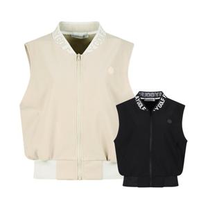 럭스골프 여성 레터링 라인 집업 블루종 베스트 조끼 TO25A516W