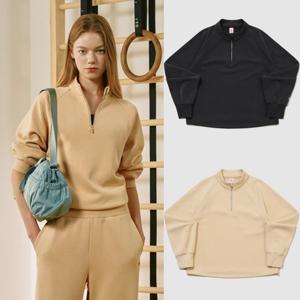 르꼬끄 여성 샌드워싱 루즈핏 하프집업 QQ322OFS84