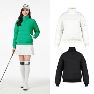 럭스골프 여성 하이브리드 하이넥 반집업 패딩 풀오버 바람막이 MS25WWB724