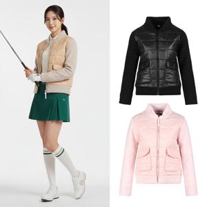 럭스골프 여성 하이브리드 패딩 매치 방풍 니트 자켓 LB25W808W