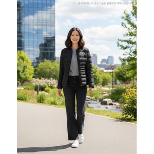 헤지스 골프 여성 25FW ESSENTIAL 블랙 여성 에센셜 경량 다운 자켓 HWJU5D902BK