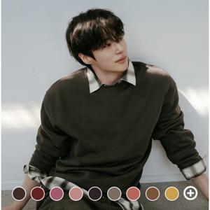 [지오다노]남성 브러시드 기모 무지 라운드넥 맨투맨 025920