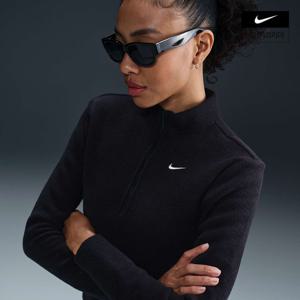 [나이키] 스포츠웨어 피닉스 플러시 여성 슬림 긴팔 코지 플리스 하프집 탑 FV8029-010