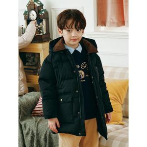 [빈폴키즈]클래식 덕다운 하프패딩 - 블랙 (BI5X38U065)