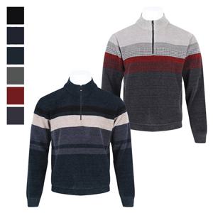 남자 겨울 하프넥 기모 반집업 긴팔 니트 BR-KN-Q006-청록