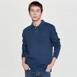 헤지스  25FW  남성 아이코닉 긴팔 피케 카라 티셔츠 HZTS5D431B3