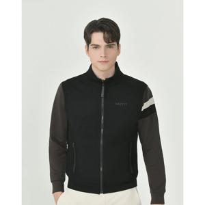 헤지스 골프 25FW 블랙 남성 리버시블 방풍 니트 베스트 집업 HUSW5D715BK