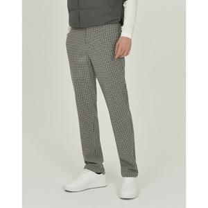 헤지스 골프 25FW 그린 남성 체크 슬림핏 기모 팬츠 HUPA5D714E3
