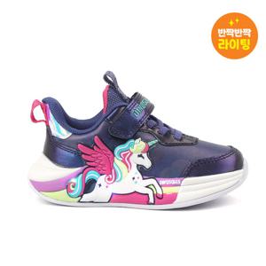 [토박스]다이노솔즈 유니콘 레인보우 LED 운동화 네이비 DNKCF3TSRB11NVY