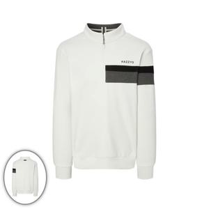 [헤지스골프] 남성 니트 패치 쿼터집업 티셔츠 크림 HUTS5D714CR