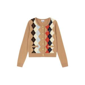 가니 아가일 버튼다운 가디건 A1070055