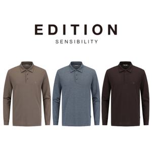 [에디션앤드지]25 FW 남자티셔츠 크로플 텍스처드 카라넥 티셔츠 3종 1택 NNF4TT1993 DR448