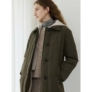 [Melissa] 니트후드 트렌치 다운코트  카키 (ML5X38A32H)