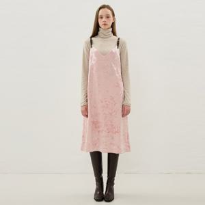 [올리브데올리브]벨벳 가죽비죠 슬리브리스 원피스 OW5WOB13