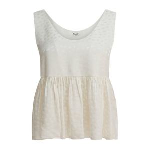 끌로에 톤온톤 폴카 도트 실크 페플럼 탑 CH26SHT30310 107