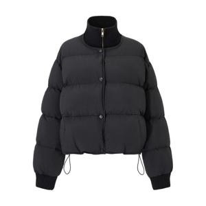 [GGPX]니트 배색 집업 하이넥 하프 패딩 점퍼 (GPDJJ032D)