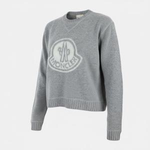 몽클레르  22FW 몽클레어 여성 빅와펜 로고 울 니트(그레이) 9C00014 M1127 986