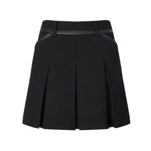 [헤지스골프][25FW]블랙 여성 에센셜 윈터 플리츠 스커트 (HWSK5D701BK)