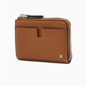 [헤지스ACC] [H-아이덴티티] 브라운 소가죽 지퍼형 카드지갑 HJHO6E065W2