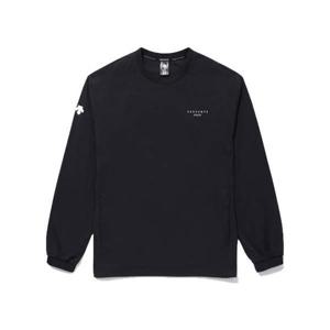 데상트 남성 워딩 그래픽 우븐 맨투맨 BP323UWH82-BLK0