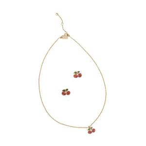 코치 체리 펜던트 네크리스 앤 이어링 세트 37551690GLD600