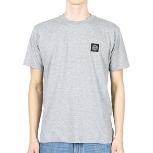 스톤 남성 로고 패치 라운드넥 반팔(그레이) 811524113 A0M64