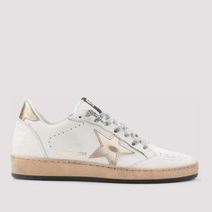 골든구스 화이트 메탈릭 골드 스타 로우탑 스니커즈 GWF00117 F