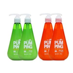 페리오 펌핑치약 285g 4개 (허브2개+시트러스2개)