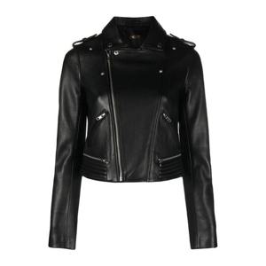 마쥬 슬림 핏 가죽 바이커 재킷 MFPBL00588