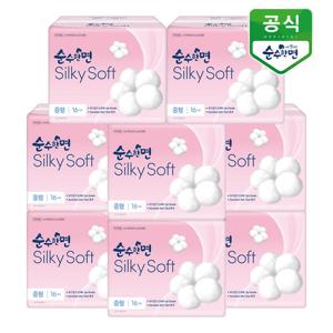 순수한면 생리대 실키소프트 중형 16P x 8팩