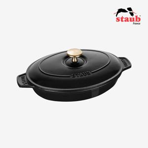 [스타우브] 타원형 핫플레이트 23cm 블랙_3253