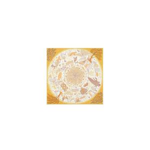 Hermes에르메스 수스 르 샤르메 오르페우스 더블 페이스 스카프 90 부똥 도르 크렘 마롱 글라세 H903702S04