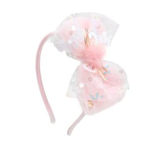 프렌치캣 (Q56DG5021P1) PK 리본 퍼 헤어밴드