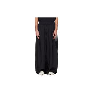 26 SS 요지야마모토 남성 블랙 3S 와이드 트랙 팬츠 261138M190002