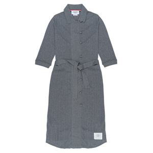 (명품) 톰브라운 여성 34 슬리브 벨티드 셔츠 드레스