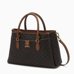 [닥스핸드백] 브라운 DD 패턴 가죽 토트백DCBA6E873W3