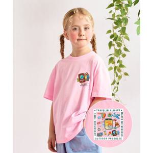 [아웃도어프로덕츠 키즈]백면 박스 트래블 그래픽 반팔티셔츠 (라이트 핑크) OD242ISS06_LPK