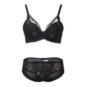 비비안 꾸띄르 메탈사 패치자수 노와이어 브라 & 햄팬티 세트 BR979A BP979AP BK