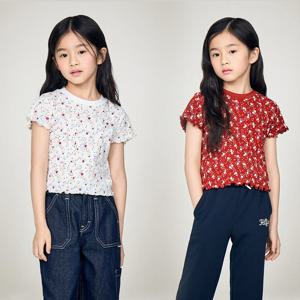 [공식][타미힐피거] 플라워 포인텔 티셔츠 2종 택1 (T42E6KKO450GT1)