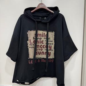 [르니앤맥코이]레터링 데미지 후드티셔츠MN05TS071_YS